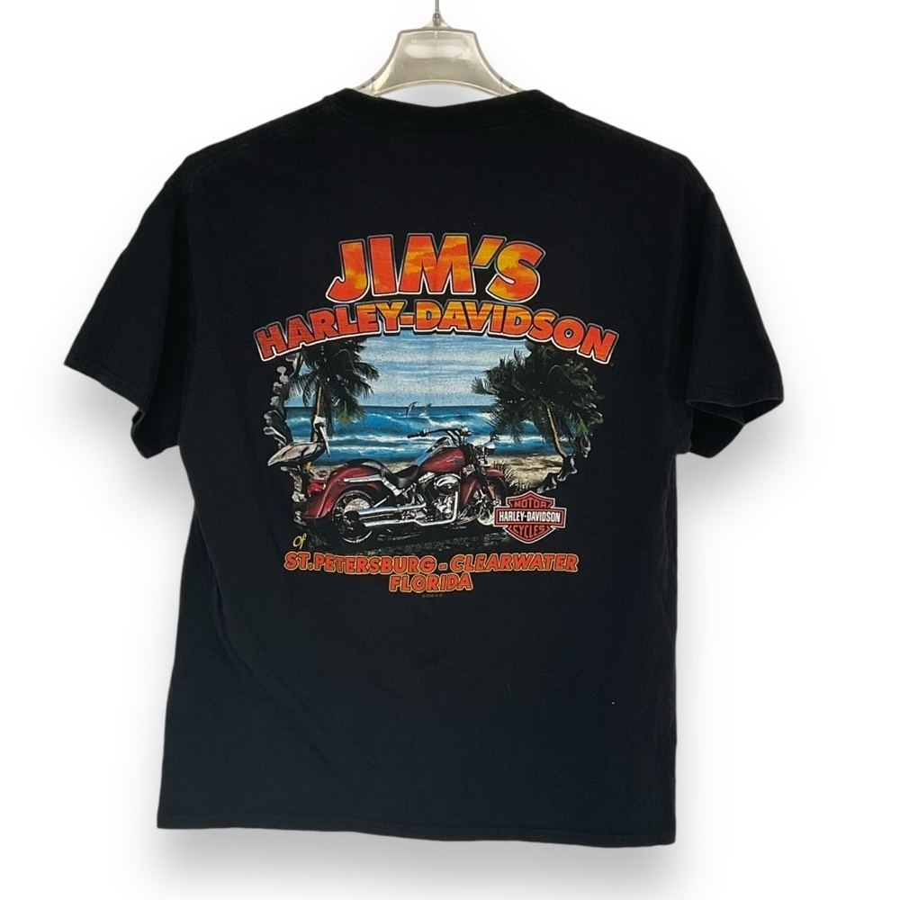 Harley-Davidson Shirt Mens‎ Jim’s Florida Tee Black Biker Motorcycles Size Large